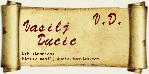 Vasilj Dučić vizit kartica